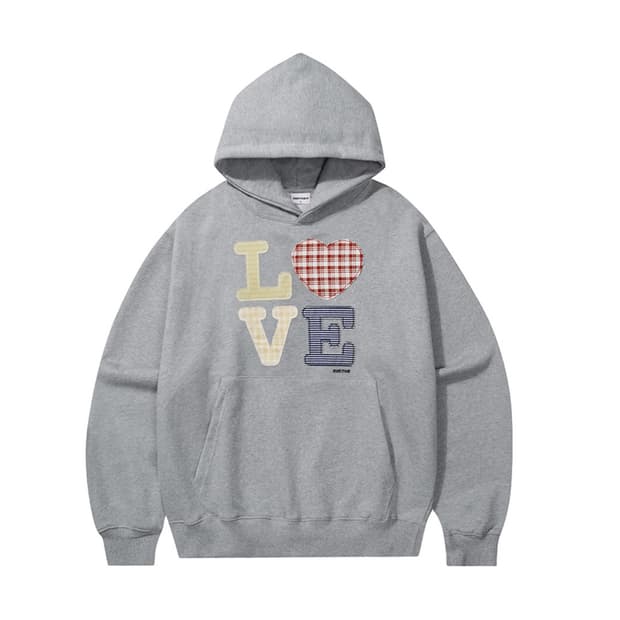 밈더워드로브 헬로월드 패치워크 후드티