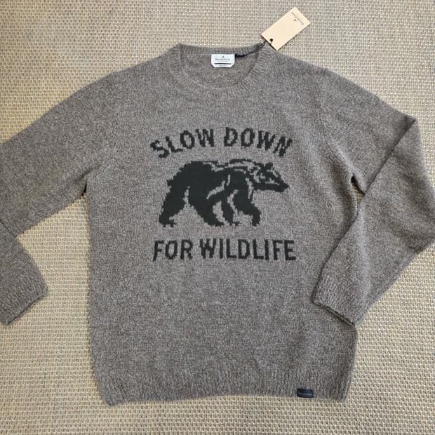 1971 브룩스필드 이탈리안 최고급 오트밀 크루넥 니트 스웨터