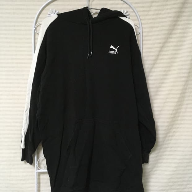 빈티지 푸마 블랙 롱후드 y2k 스트릿 갸루 펑키 일본빈티지642 