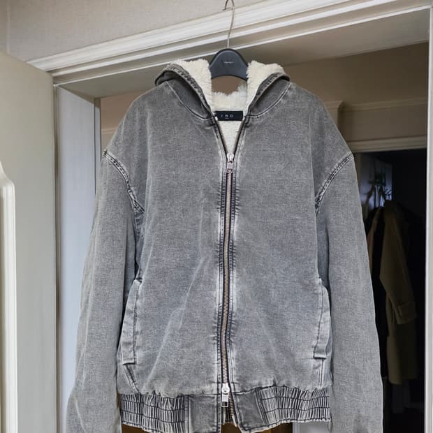 이로 데님 양털 시어링 자켓