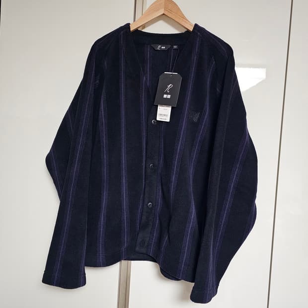 L 새제품 ) 유니클로 X 니들스 후리스 가디건 483980 블랙