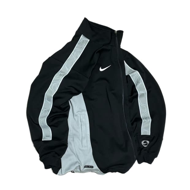 나이키 올드스쿨 블랙 그레이 오버사이즈 져지 트랙탑