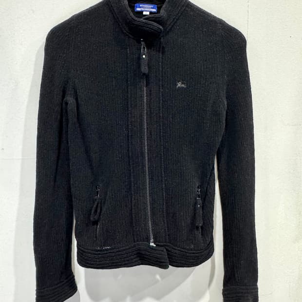 버버리 런던 블루라벨 블랙 집업 자켓 38 정품