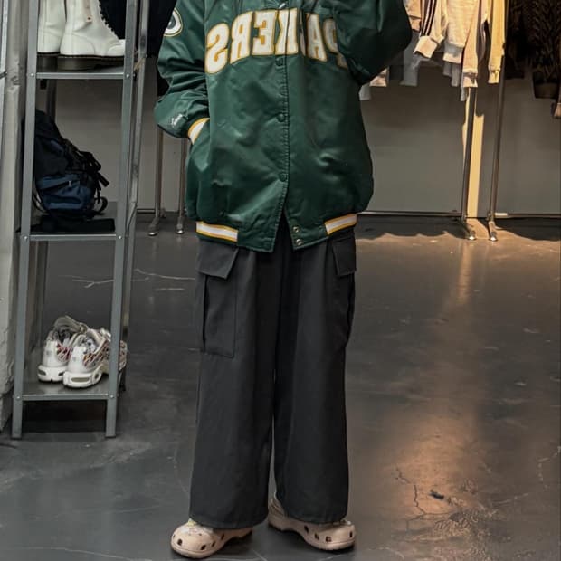 NFLx푸마 그린 바시티 자켓 A2938