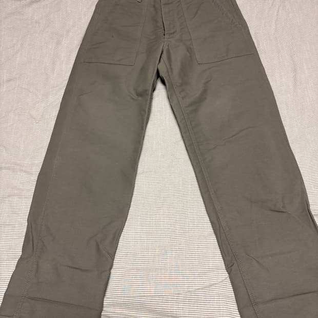 엔지니어드 가먼트 퍼티그 팬츠 올리브 코튼 립스타