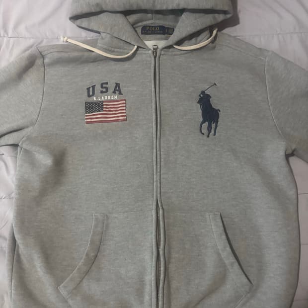 폴로 빅포니 성조기 후드집업