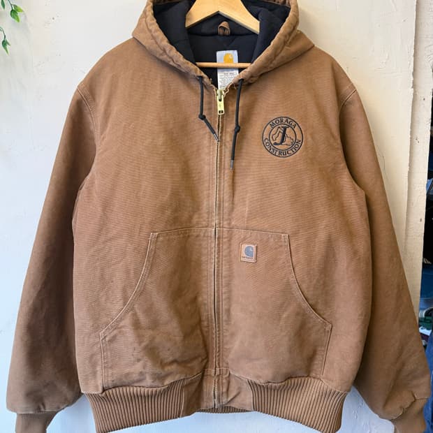 칼하트 액티브 자켓 J130 BRN 브라운 자수 후드 L