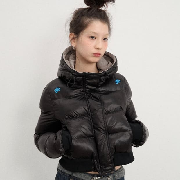 아키하라 숏패딩 블랙