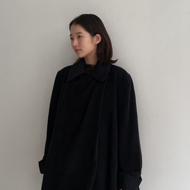 낙원 빈티지 케이프 디테일 코트