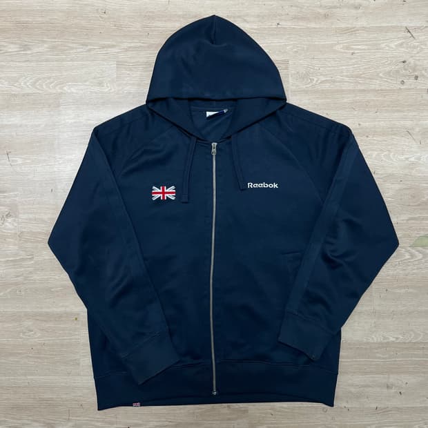 리복 클래식 유니언잭 자수로고 후드집업 [네이비] 2XL/110