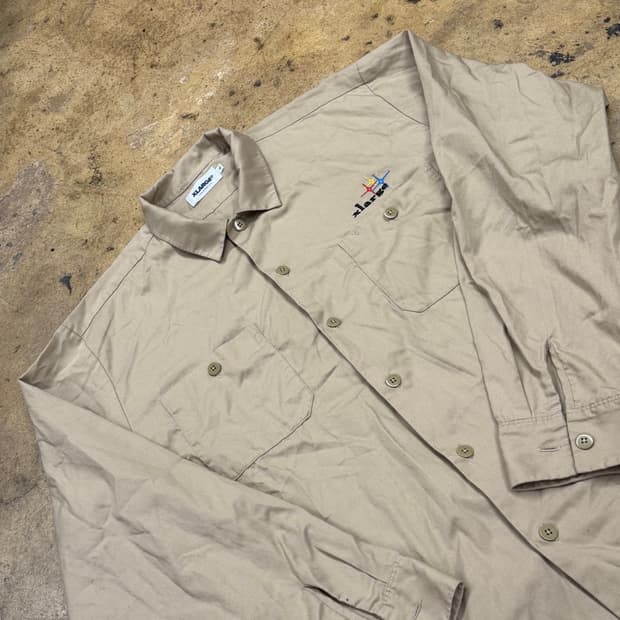 [정품/XL] XLARGE 워크 셔츠 베이지 b10