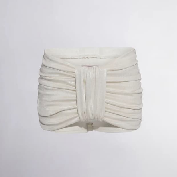 스컬프터 metallic bow micro skort 