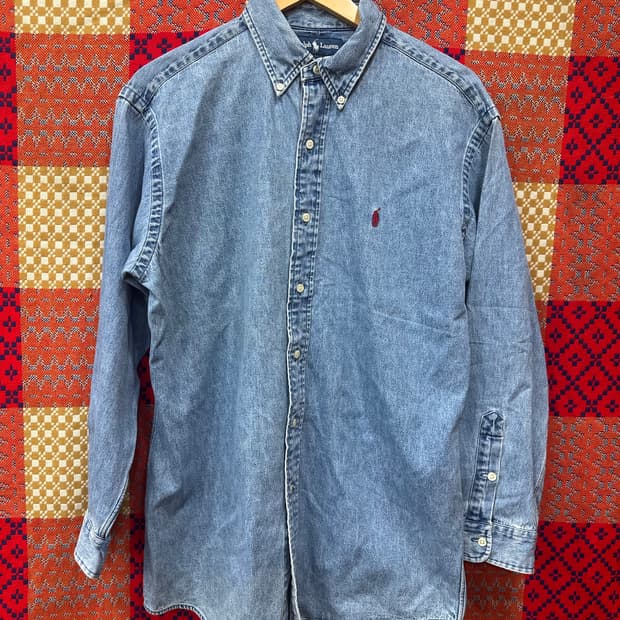 00s 폴로빈티지 데님셔츠 m