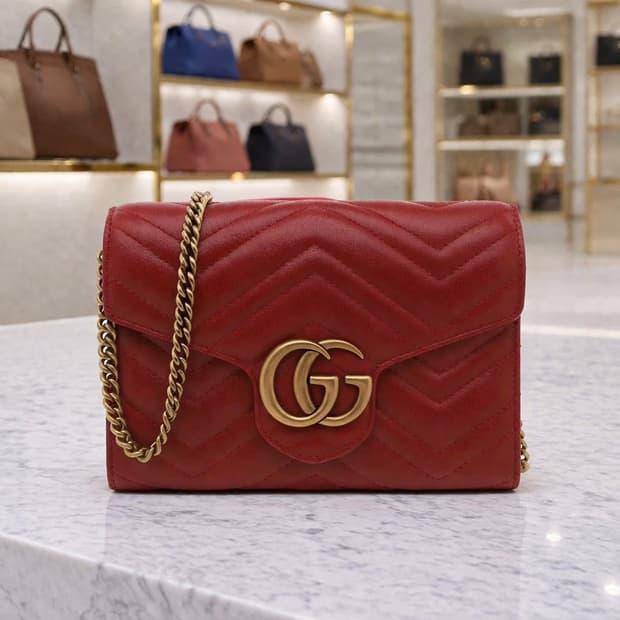 [A급] 구찌 GG 마몽 마틀라세 미니 체인백 판매합니다!!!