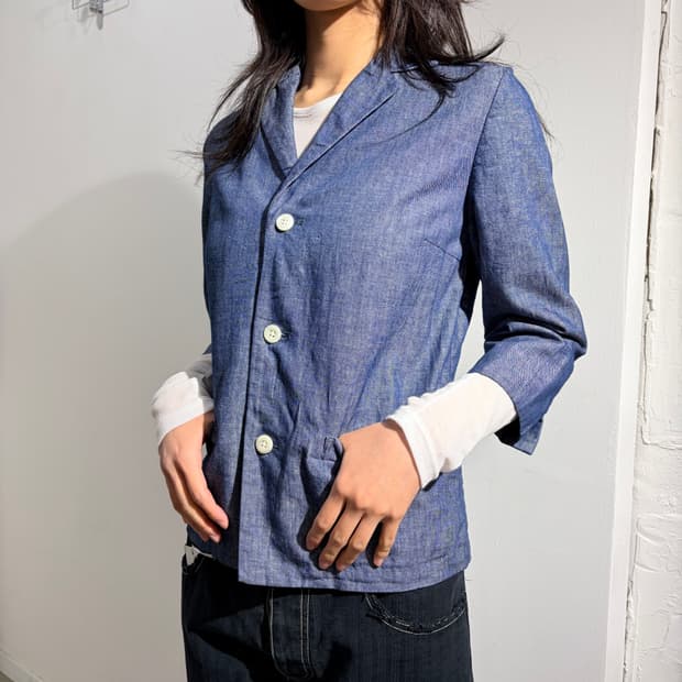 45rpm 데님 블레이저 자켓