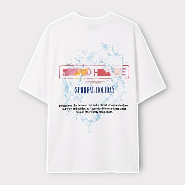 52/ 솔리드옴므 삼다수 백로고 라운드 반팔