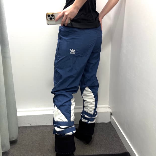 아디다스 블루 백 포인트 트레이닝 팬츠