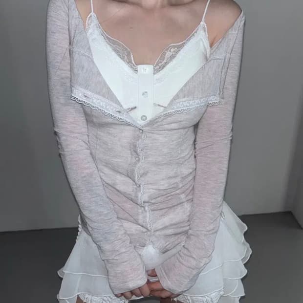 디에어타운 오프숄더 가디건 cardigan long sleeve