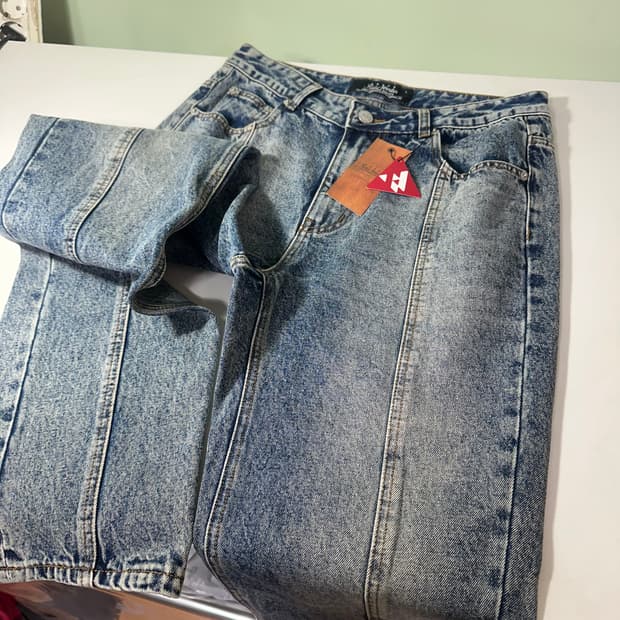 택달린새것 L 필드워커 세미와이드 스톤워시드 데님팬츠 청바지