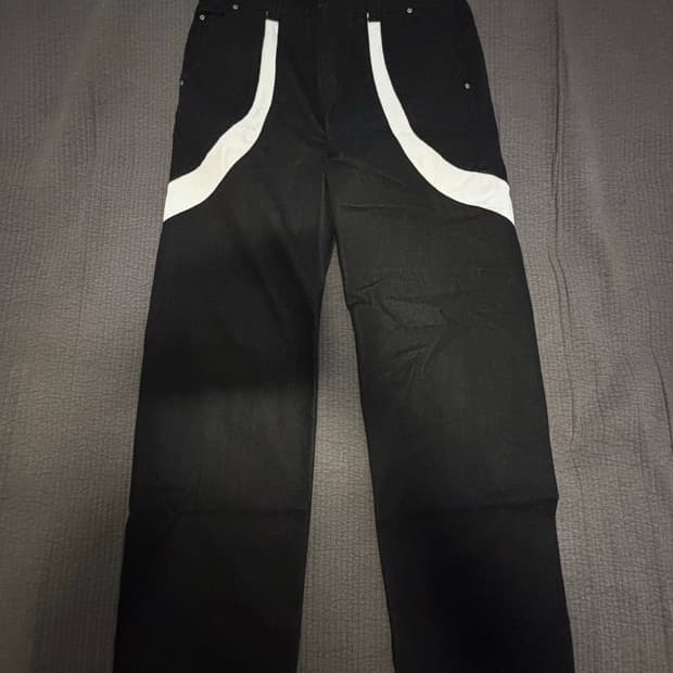 ADD 와이드 데님 온 더 스트릿 블랙(화이트)