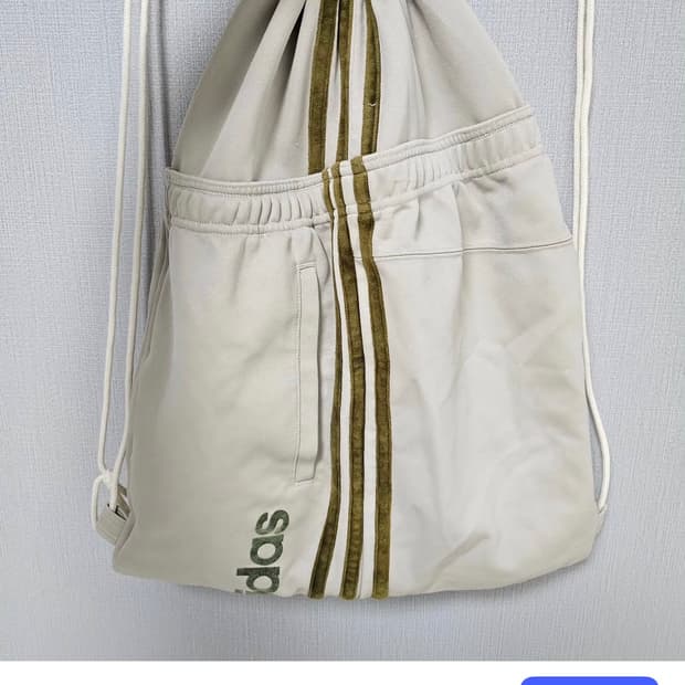 아디다스 커스텀 캔버스백 스트링 코튼 백팩