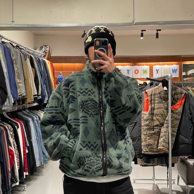 카고브로스 패턴 플리스 자켓