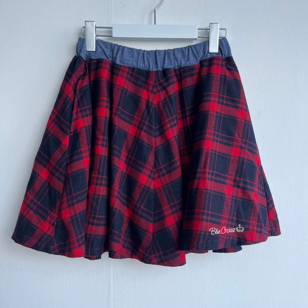 리버시블 체크 스커트