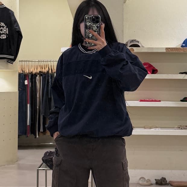 나이키 네이비 스우시 웜업 U1677