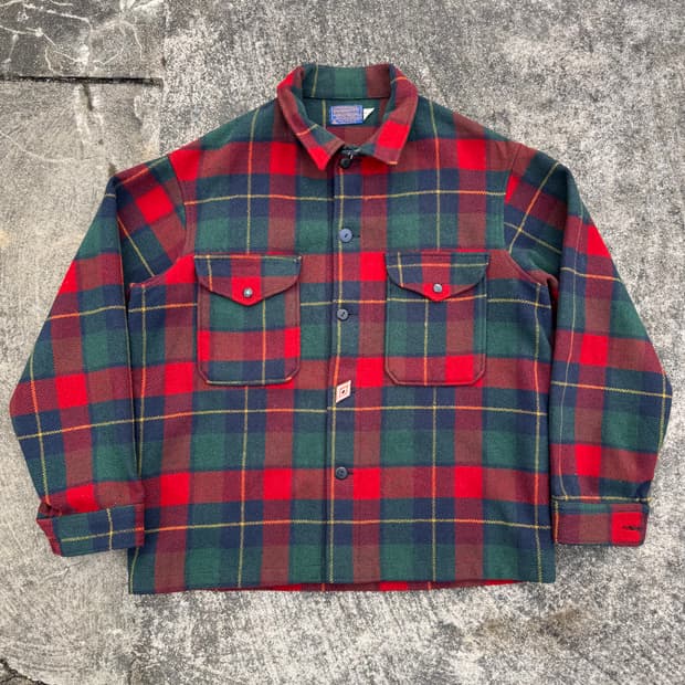[XL] 80s Pendleton 펜들턴 체크 울 셔츠 자켓
