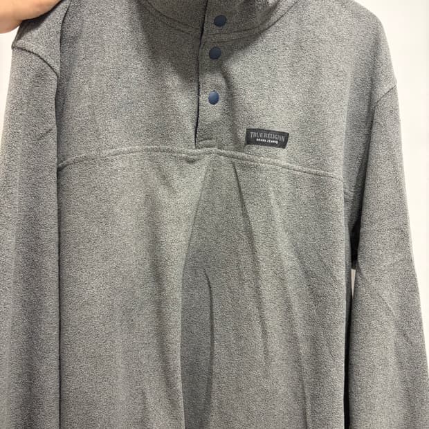 트루릴리전 플리스 하프집업 그레이 2XL (110)