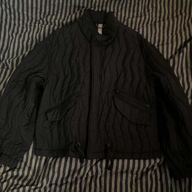 [L] 언어펙티드 21fw 퀼티드 퀼팅 블루종 자켓 네이비