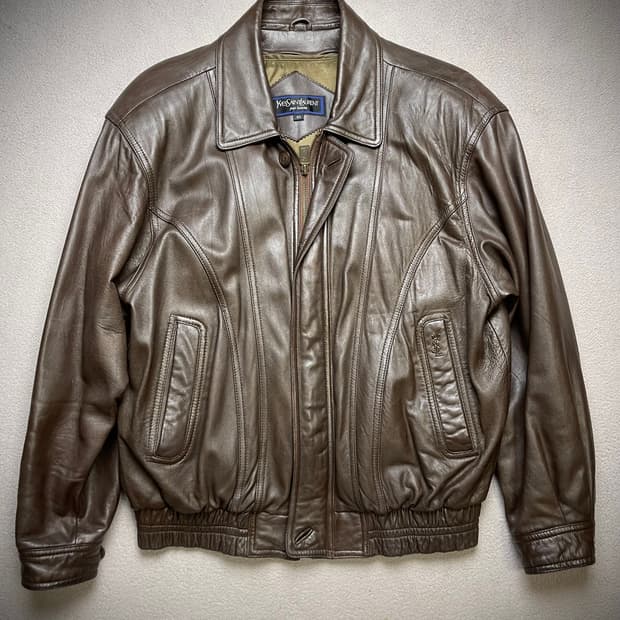 [90] 생로랑 빈티지 가죽자켓 - 95-100 가능 - 라이더자켓