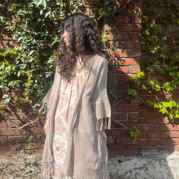 오트밀 아이보리 데일리 니트 가디건