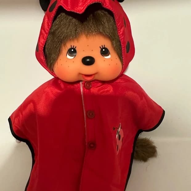 고전 몬치치 무당벌레 우비 인형 M 🐞