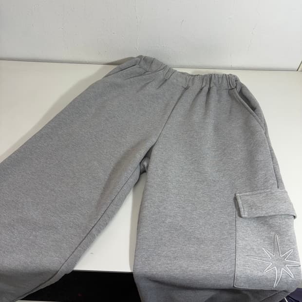 XL 더파코 그레이 루즈핏 카고 스웻 조거팬츠