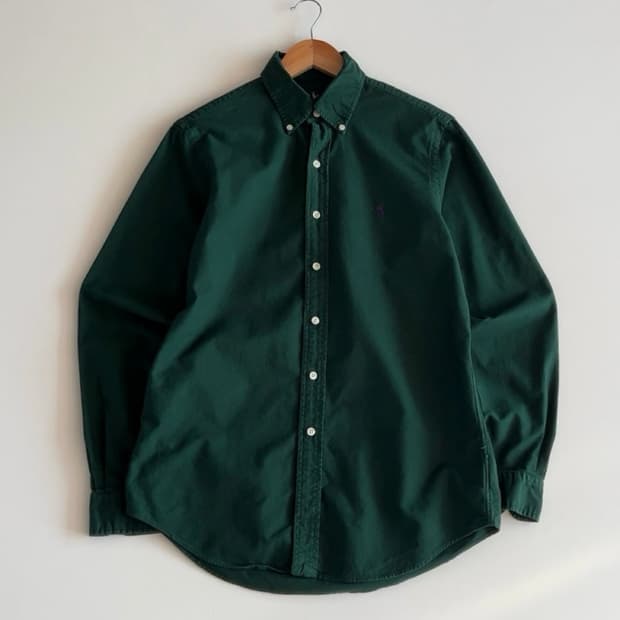 폴로 랄프로렌 그린 솔리드 셔츠 S