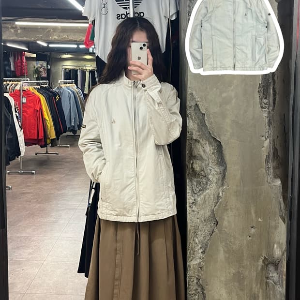 빈폴 집업 자켓 아이보리 95 #csz2299