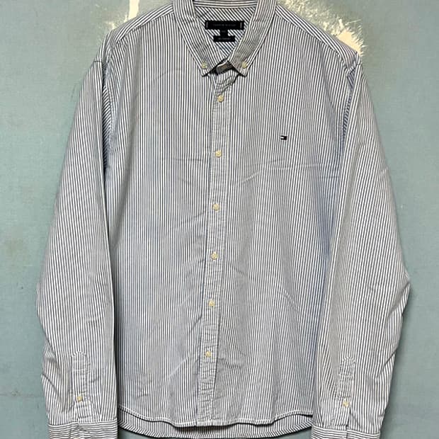 타미힐피거 남자 옥스포드셔츠 스트라이프 춘추 캐주얼 긴팔남방 L 100