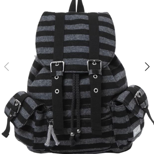 파히섬 텐스댄스 울 스트라이프 백팩 블랙