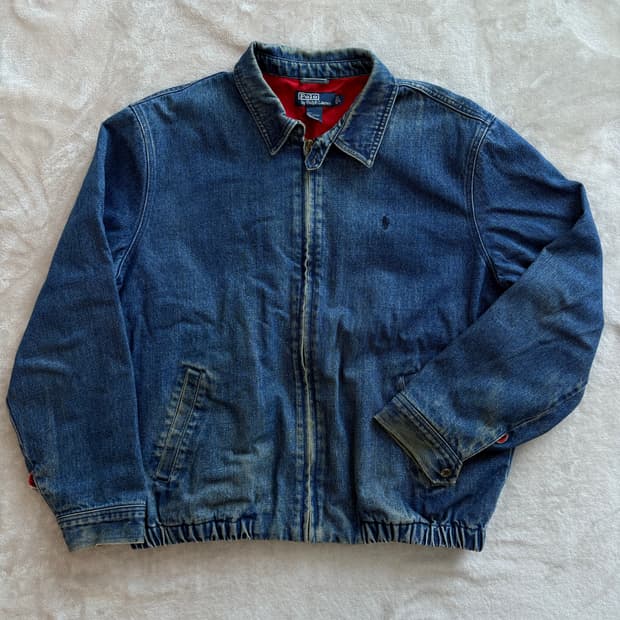 폴로 랄프로렌 데님 해링턴 보머 자켓, L