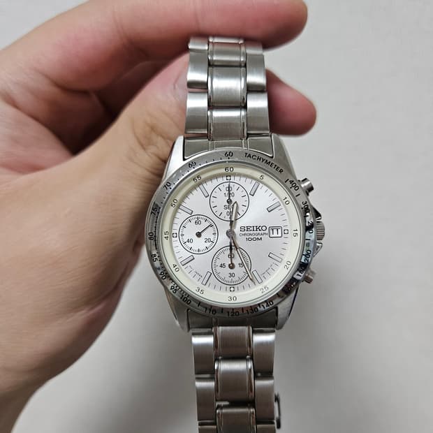 세이코 크로노그래프 빈티지 쿼츠 시계 Chronograph