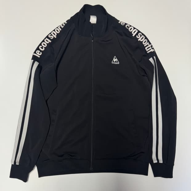 르꼬끄 스포르티브 트레이닝 트랙 집업 져지 L ~ XL 블랙