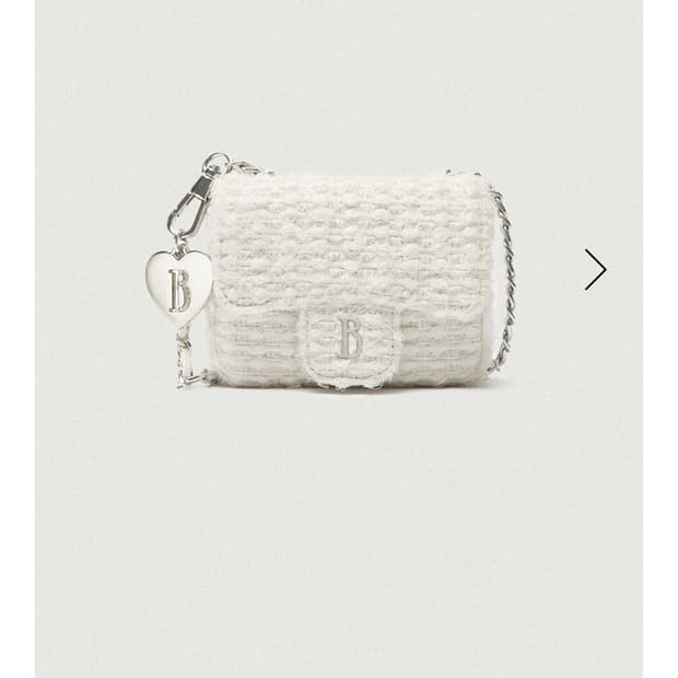 더바넷 트위드 체인 벨트 미니 (아이보리)