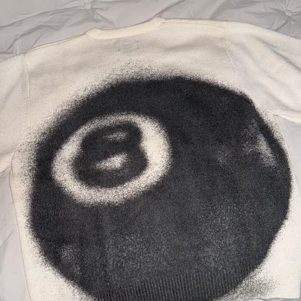 스투시 8볼 스프레이 스웨터 아이보리 XL 판매