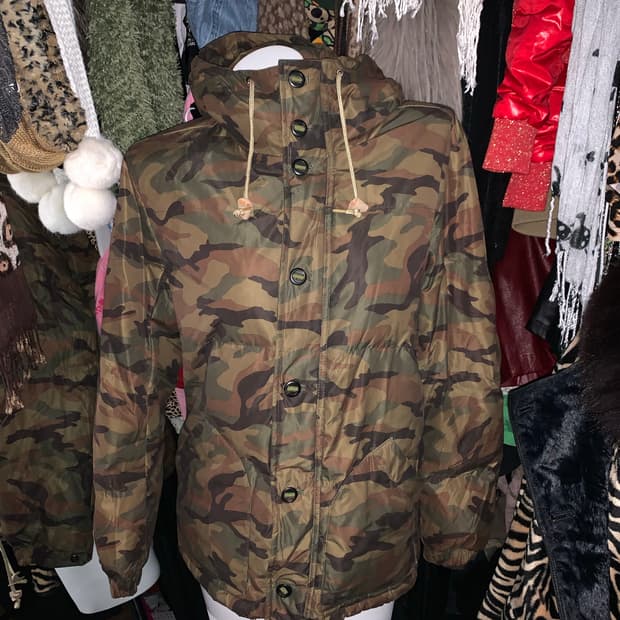 y2k 그런지 야상 카모 패딩