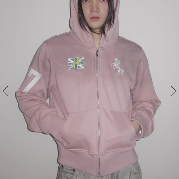 b.access 비엑세스 Dusty Pink Hoodie Zip 후드