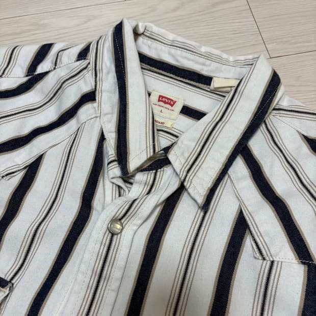 리바이스 웨스턴 셔츠 숏슬리브 L