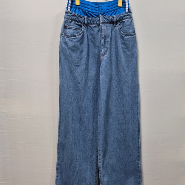 아디다스 크세니아슈나이더  데님 와이드 팬츠 28
