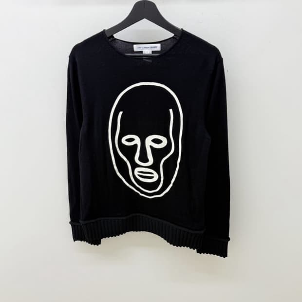 꼼데가르송 셔츠 x 알렉시 보클레어 휴먼페이스 니트