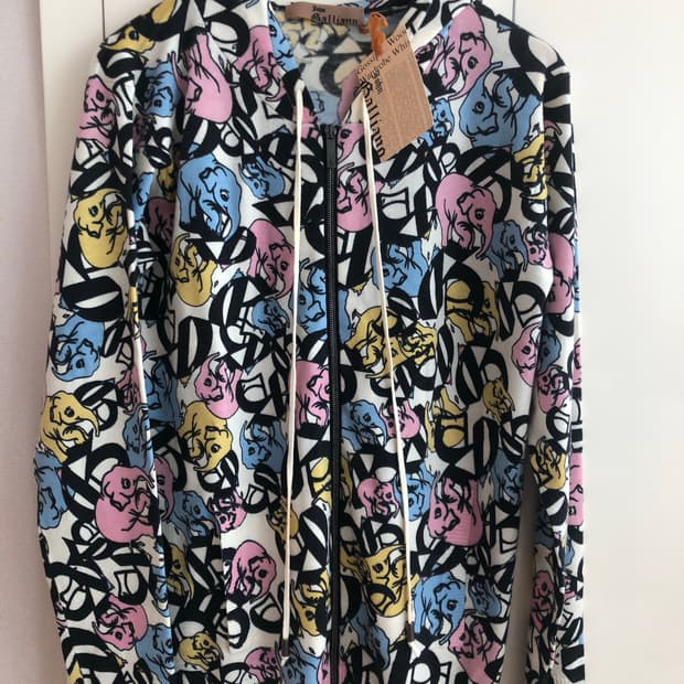 존 갈리아노 울 후드 집업져지 자켓